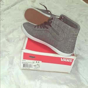 Vans pewter/black womens 8.5